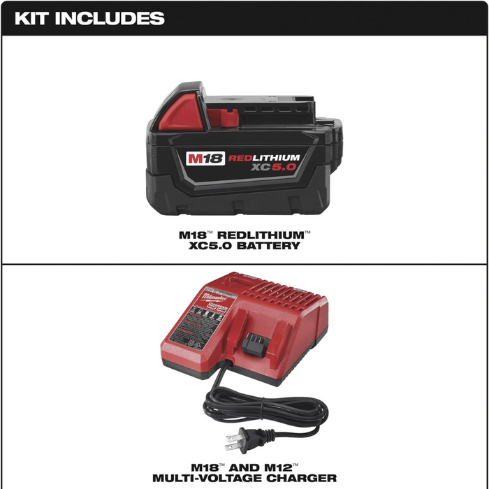 Milwaukee 48-59-1850 M18 Xc 5.0 Starter Kit