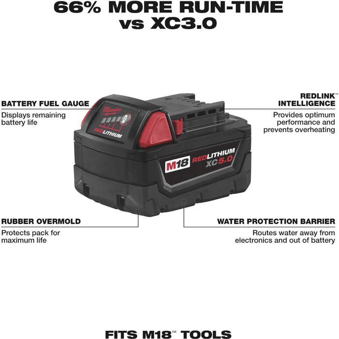 Milwaukee 48-59-1850 M18 Xc 5.0 Starter Kit