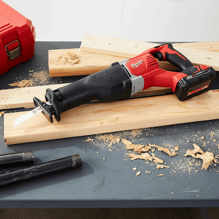 Milwaukee 2621-20 M18 18V Lithium Ion Cordless Sawzall 3,000RPM Reciprocating Saw with Quik Lok Blade Clamp and All Metal Gearbox (Bare Tool)