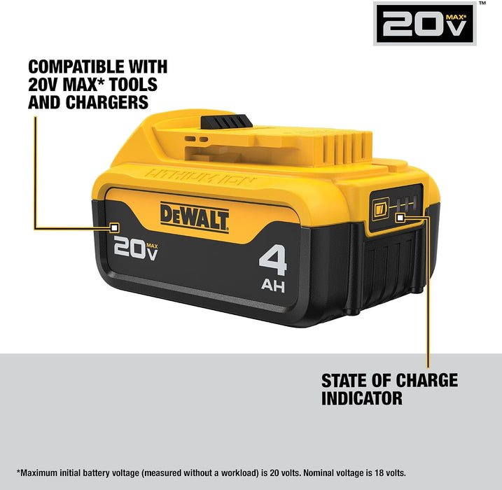 DEWALT DCB204 20V MAX 4Ah Battery - 2-Pack