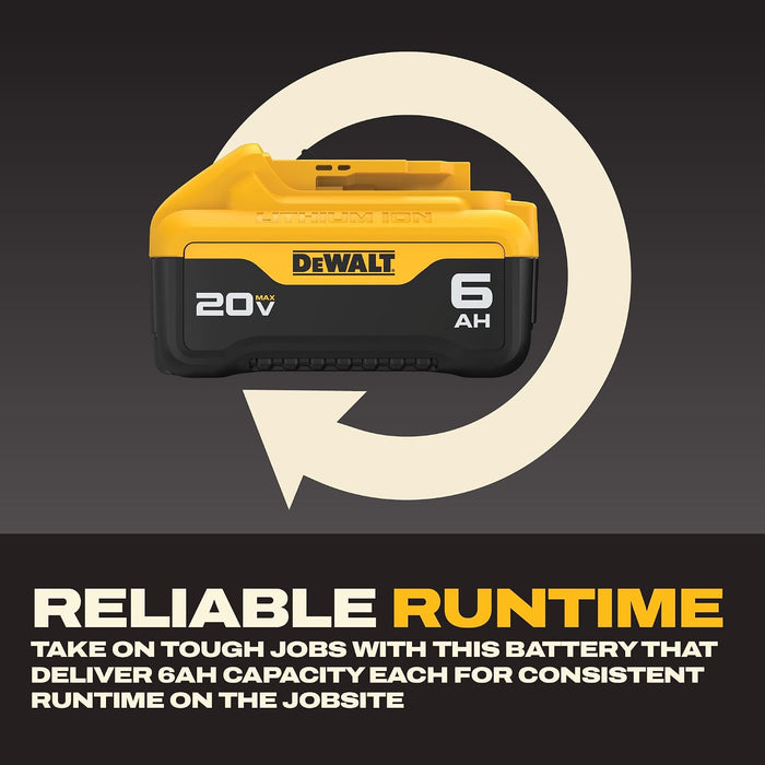 DEWALT DCB206-2 20V MAX 6Ah Battery - 2-Pack