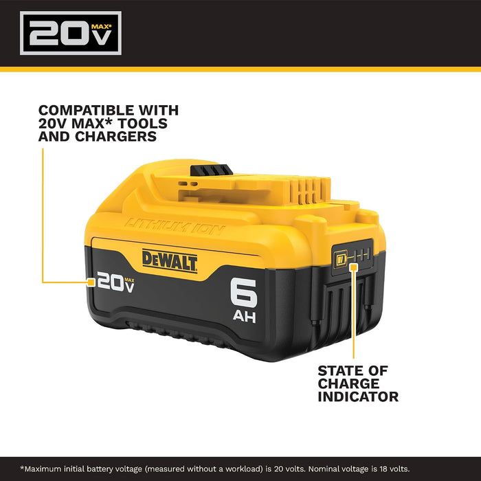 DEWALT DCB206-2 20V MAX 6Ah Battery - 2-Pack