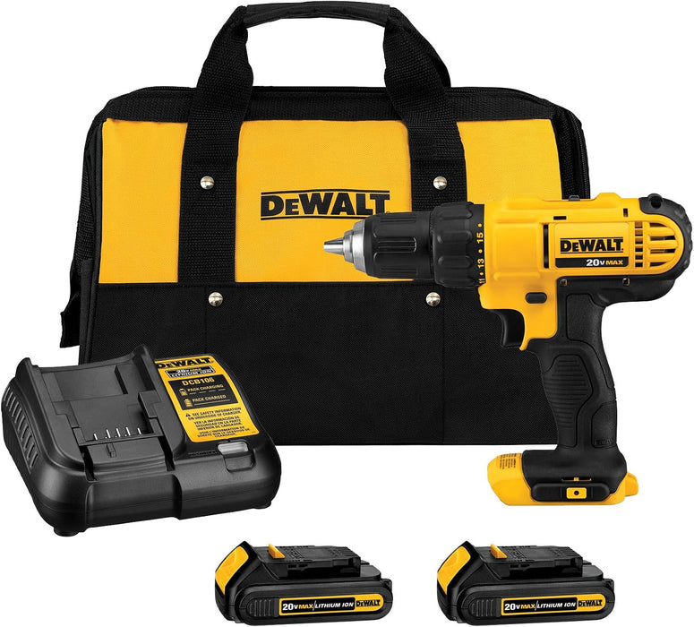 DEWALT DCD771C2 20V MAX Drill/Driver Kit with 2 Batteries